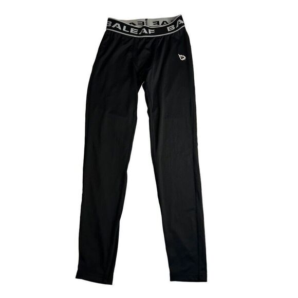 Baleaf Youth Boys' Compression Thermal Base layer Sport Black  PANTS SIZE L - Picture 1 of 7